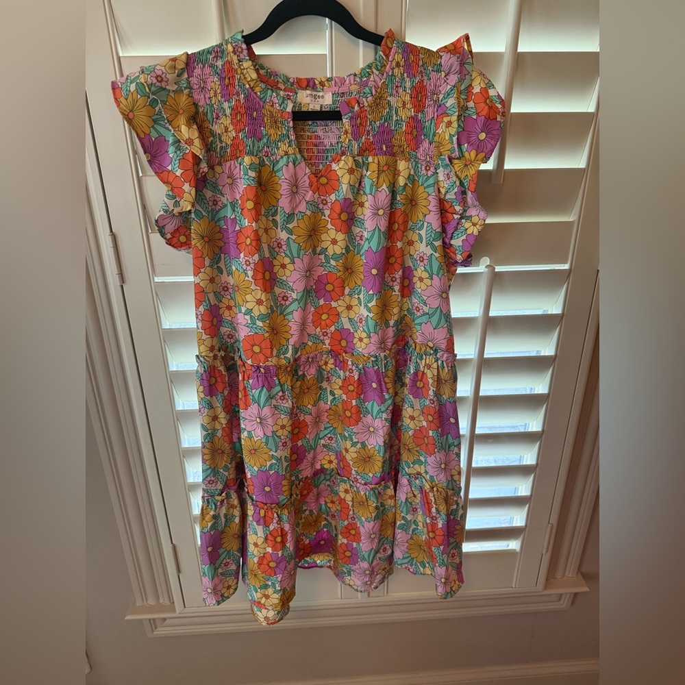 Umgee Colorful Floral Dress